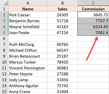 AutoFill dừng lại khi gặp ô dữ liệu trống