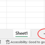 Biểu tượng dấu cộng ở cuối thanh trang tính để thêm sheet mới