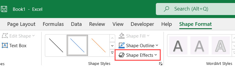 Các hiệu ứng hình ảnh nâng cao trong Shape Effects