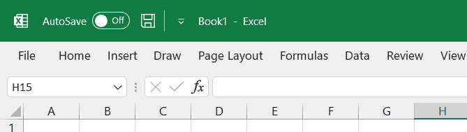Chỉ các thẻ tab hiển thị trên thanh ribbon Excel