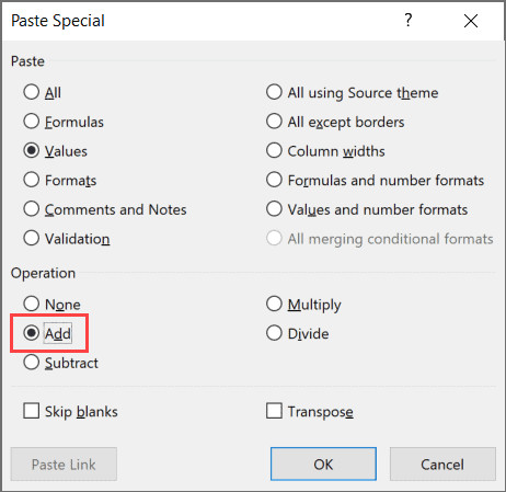 Chọn hành động Add để thực hiện phép cộng