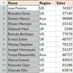 Chọn phạm vi chứa tên mà bạn muốn tô sáng