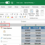 Chọn vùng dữ liệu trong Excel và thực hiện lệnh sao chép