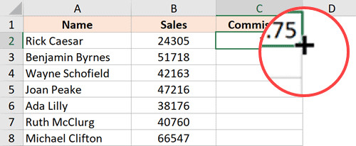 Con trỏ chuột chuyển sang biểu tượng dấu cộng màu đen