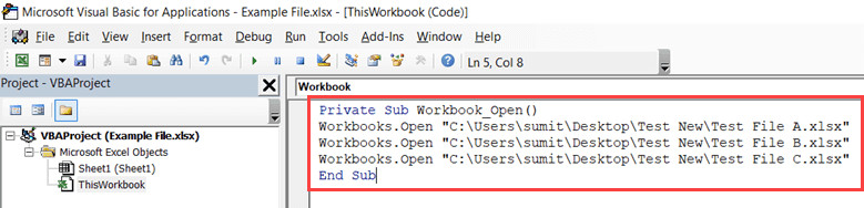 Dán mã VBA vào cửa sổ ThisWorkbook