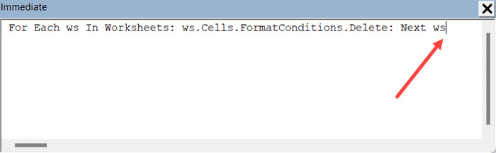 Đặt con trỏ cuối dòng và nhấn Enter để chạy lệnh