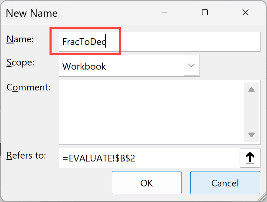 Đặt tên cho vùng dữ liệu mới là FractoDec