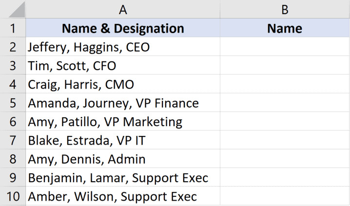 Dữ liệu có hai dấu phẩy cần xử lý