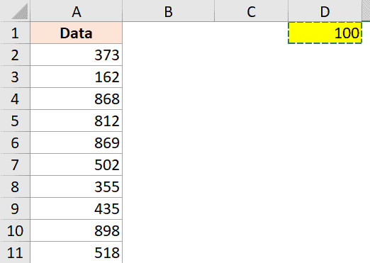 Dữ liệu kết quả đã được trừ trực tiếp giá trị mà không cần công thức