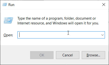 Hộp thoại Run trong Windows