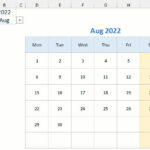Interactive Monthly Calendar in Excel Demo