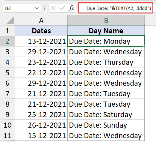 Kết hợp hàm TEXT với chuỗi văn bản khác