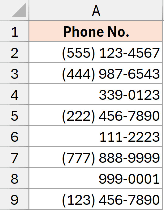 Kết quả hiển thị đúng cho cả số điện thoại 7 số và 10 số