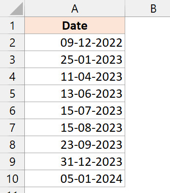 Kết quả ngày tháng đã được thay đổi trực tiếp