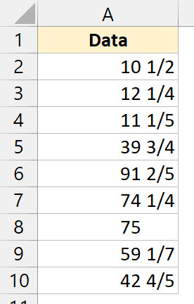 Kết quả sau khi chuyển đổi số thập phân sang phân số