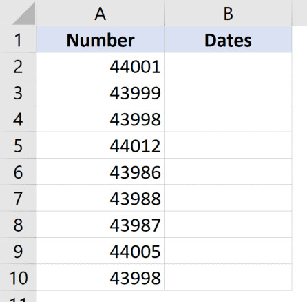 Kết quả sử dụng hàm TEXT để chuyển đổi số thành ngày