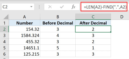 Kết quả tách biệt phần nguyên và phần thập phân