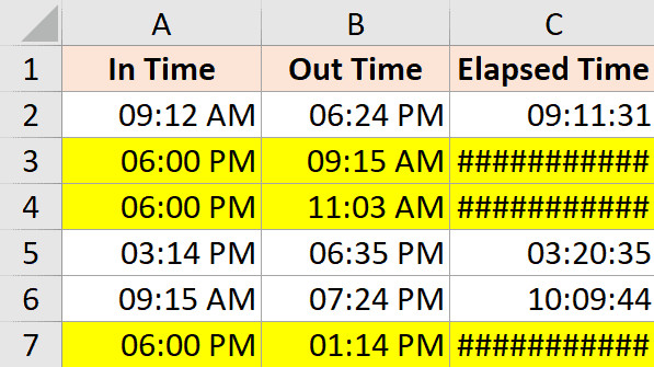 Lỗi hiển thị dấu thăng khi kết quả thời gian âm