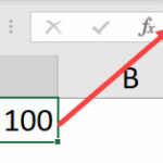 Minh họa phép trừ đơn giản với các giá trị số được nhập trực tiếp trong ô Excel