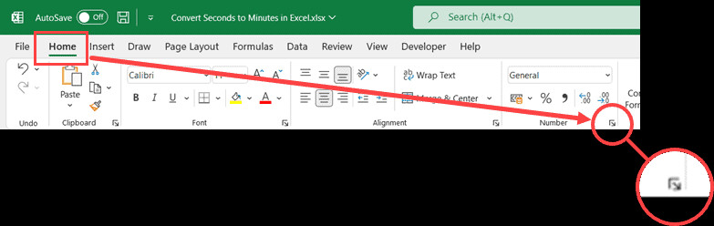 Mở hộp thoại Format Cells để định dạng thời gian