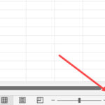 Mức độ phóng to hiển thị trên thanh trạng thái Excel ở góc dưới bên phải