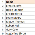 Names to Sort by Last Name