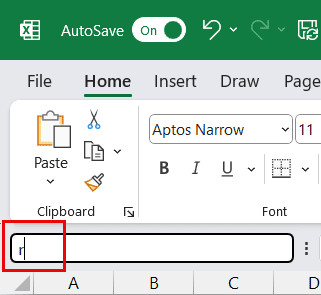 Nhập chữ r để chọn toàn bộ hàng hiện tại
