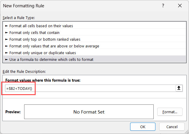 Nhập công thức khóa cột B vào trường giá trị