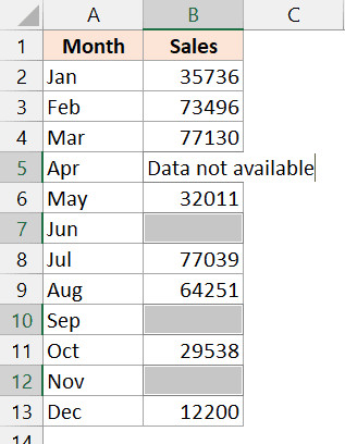 Nhập văn bản vào ô hiện hành trong khi đang chọn nhiều ô