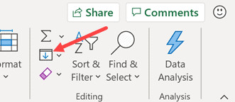 Nhấp vào biểu tượng công cụ Fill