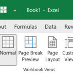 Nhấp vào tab View trên thanh ribbon trong Excel