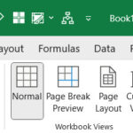 Nhấp vào thẻ View trên thanh công cụ Ribbon của Excel
