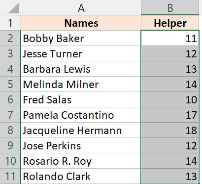 Sao chép công thức LEN xuống toàn bộ cột B