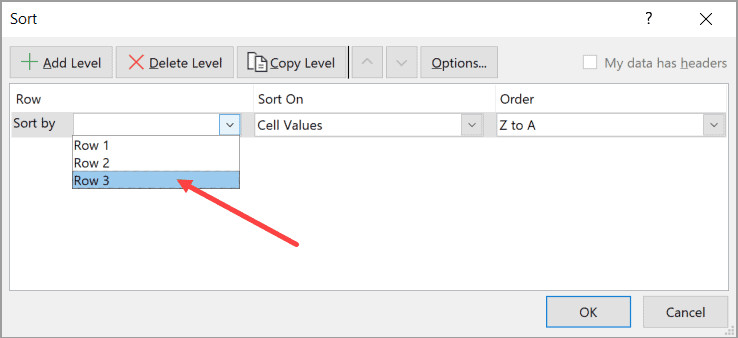 Select the helper row number