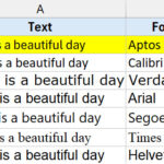 So sánh phông chữ Aptos Narrow trong giao diện Excel mới