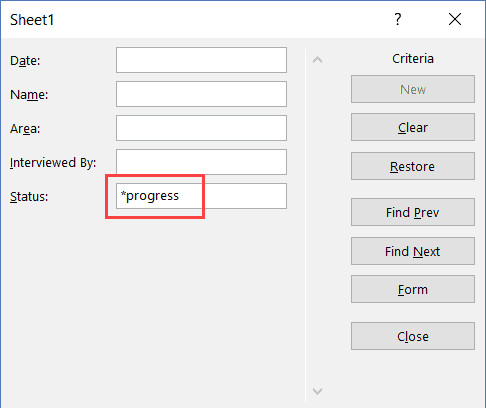 Sử dụng ký tự đại diện dấu sao để tìm kiếm linh hoạt