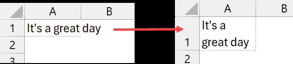 Sử dụng Wrap Text để làm ô lớn hơn theo chiều dọc