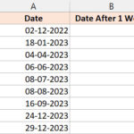 Tập dữ liệu ngày tháng cần xử lý trong Excel