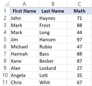 Tập dữ liệu tra cứu nhiều tiêu chí