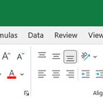 Thanh Ribbon trong Excel hiển thị các thẻ và lệnh chức năng