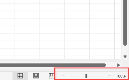 Thanh trượt Zoom slider nằm ở góc phải thanh trạng thái