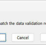 Thông báo lỗi xuất hiện khi nhập dữ liệu không có trong danh sách thả xuống