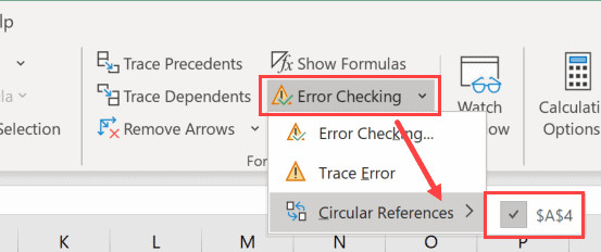 Tìm lỗi tham chiếu vòng bằng công cụ Error Checking