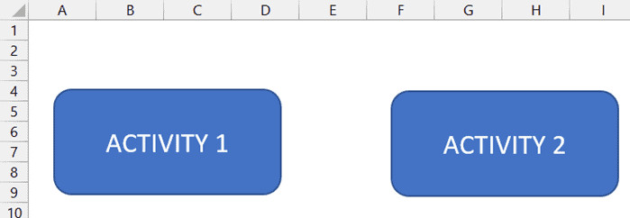 Ví dụ về hai hộp quy trình cần được kết nối